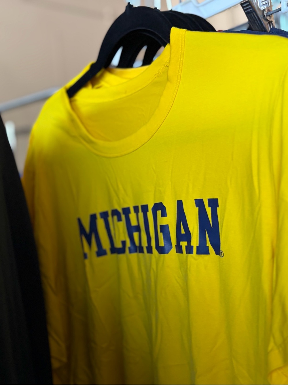 Michigan Men's Yellow Graphic T-Shirt
